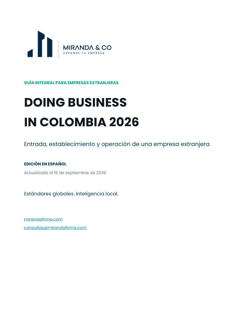 Portada de la guía Doing Business en Colombia