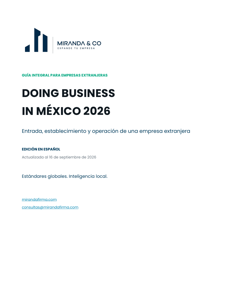 Portada de la guía Doing Business en México